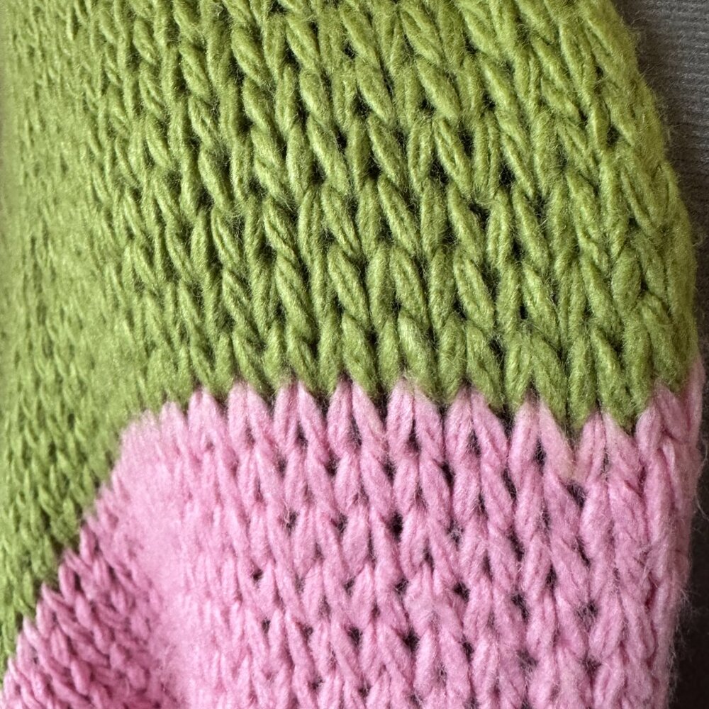 Davi & Dani Colourblock Chunky Knit Dopamine Dressing Cardigan S/M - Picture 4 of 10
